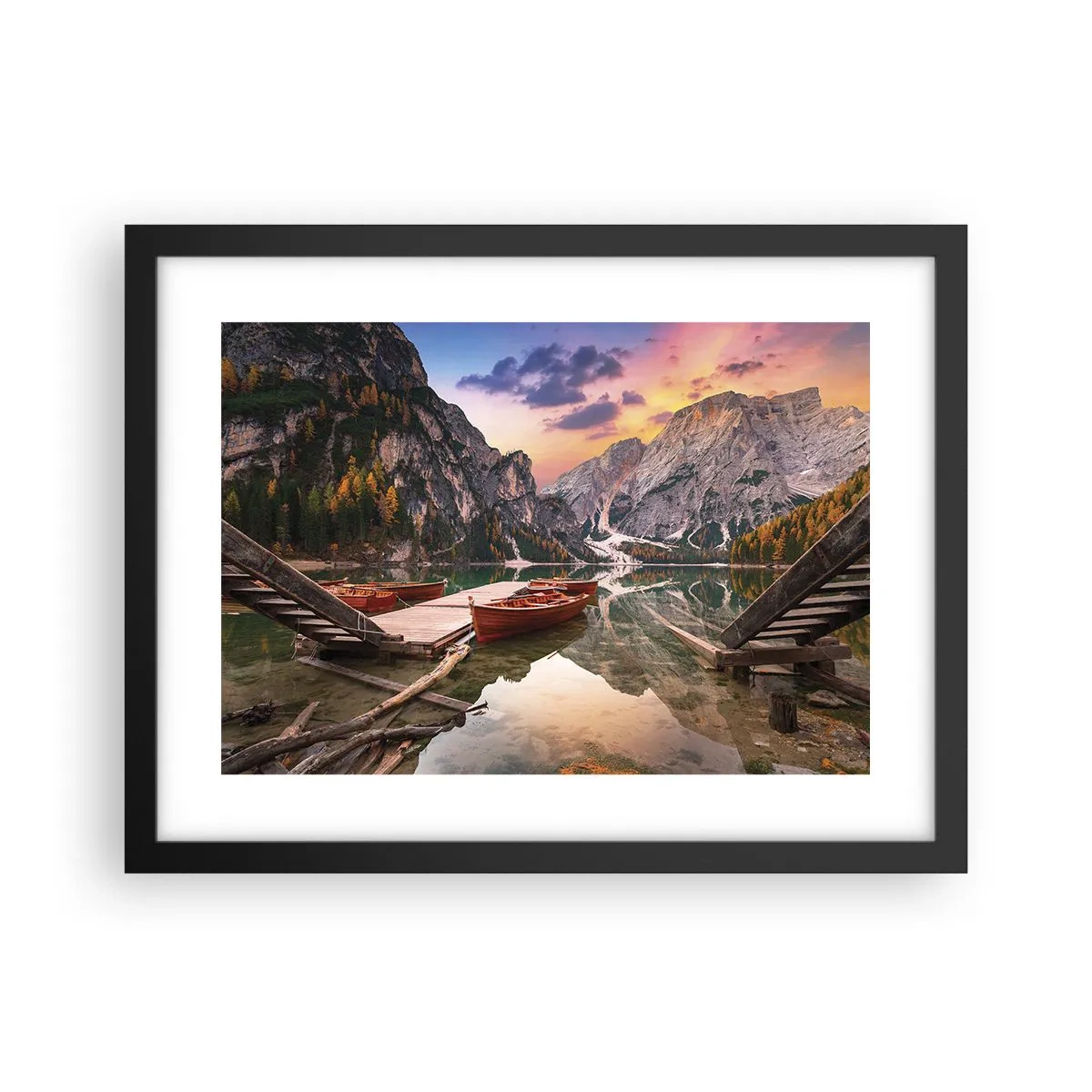 Poster in einem schwarzem Rahmen - Versprechen des Tages - 40x30 cm