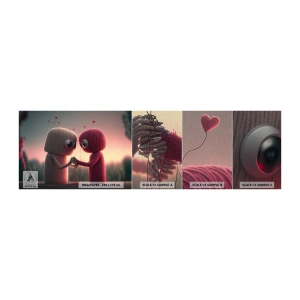 Fototapeten Muster Premium Sand - Jeder darf lieben - Wolle, Kinder, Liebe - 100x30 cm