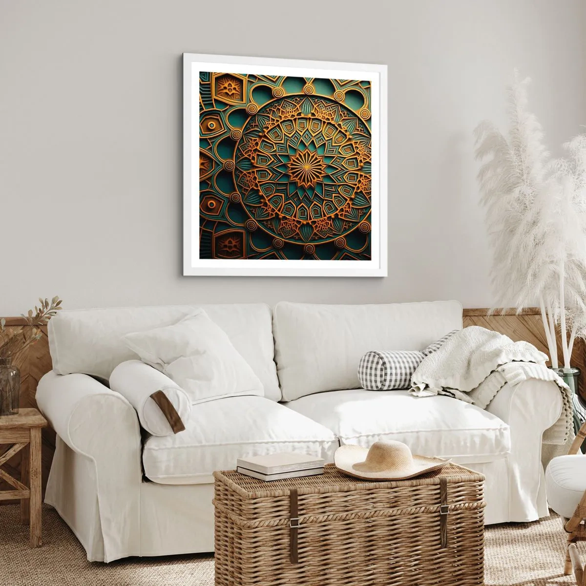 Poster in einem weißen Rahmen - In arabischer Atmosphäre - 40x40 cm