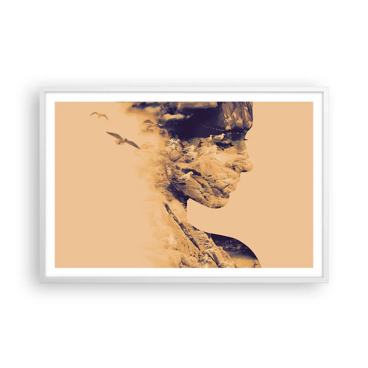 Poster in einem weißen Rahmen - Von Natur aus schön - 91x61 cm