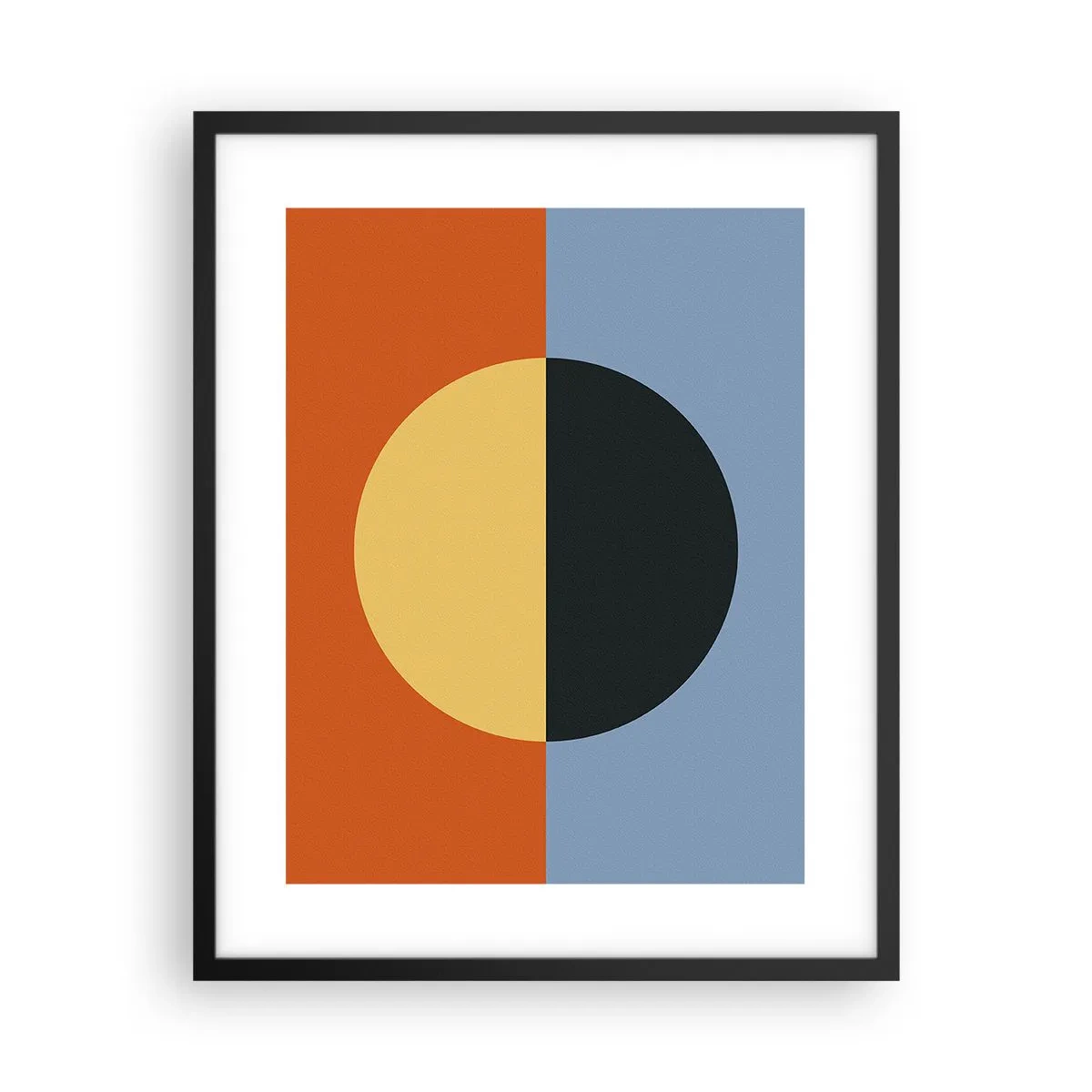 Poster in einem schwarzem Rahmen - Eine Komposition aus Wärme und Kühle - 40x50 cm