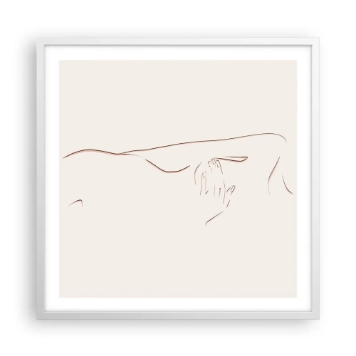 Poster in einem weißen Rahmen - Die Form des Verlangens - 60x60 cm