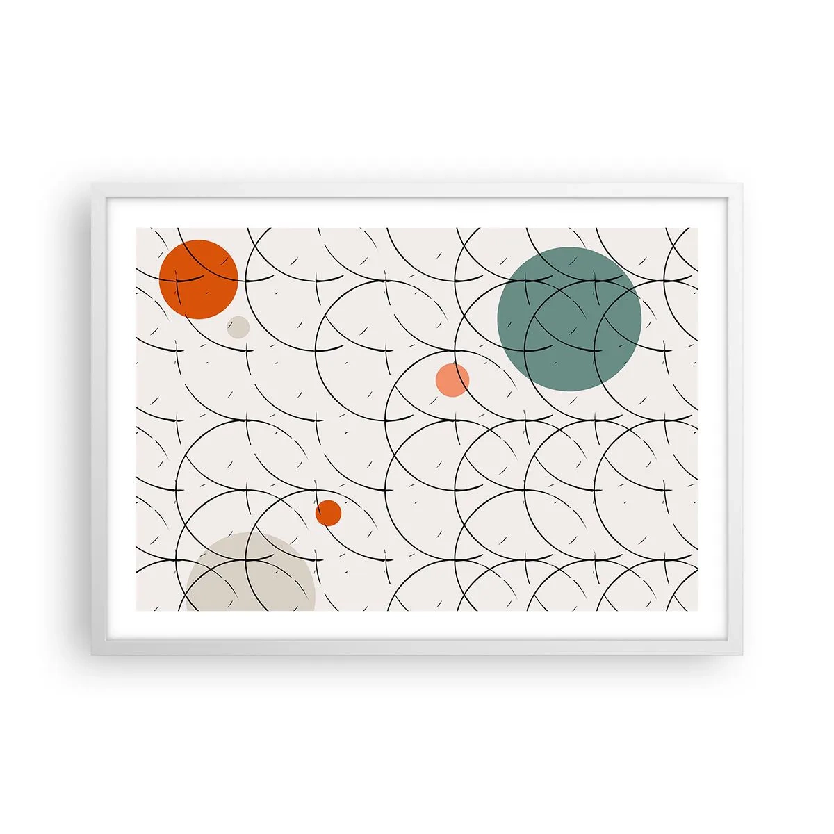 Poster in einem weißen Rahmen - Im Pop-Art-Geist - 70x50 cm