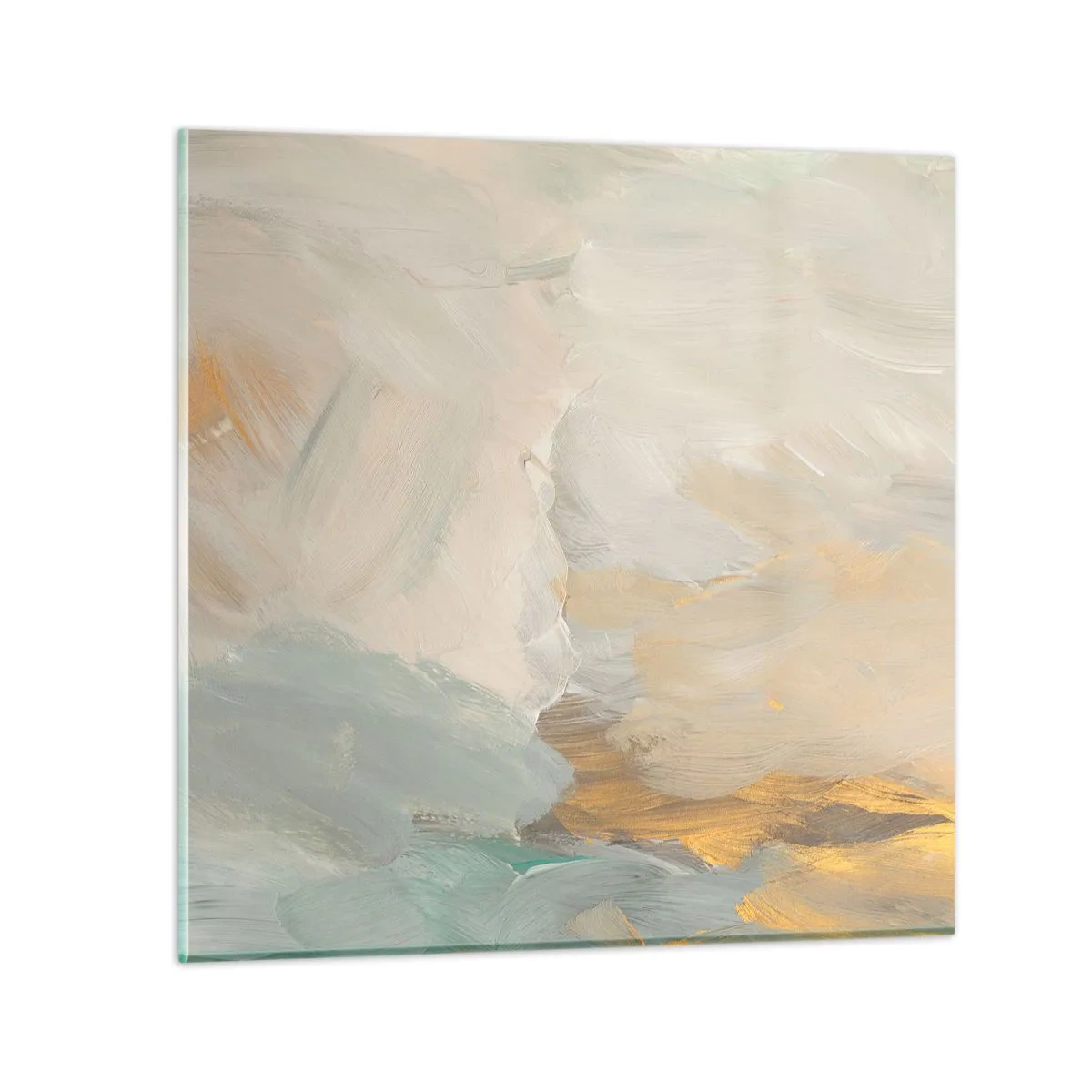 Glasbild - Bild auf glas - Abstraktion – das Land der Sanftheit - 40x40 cm