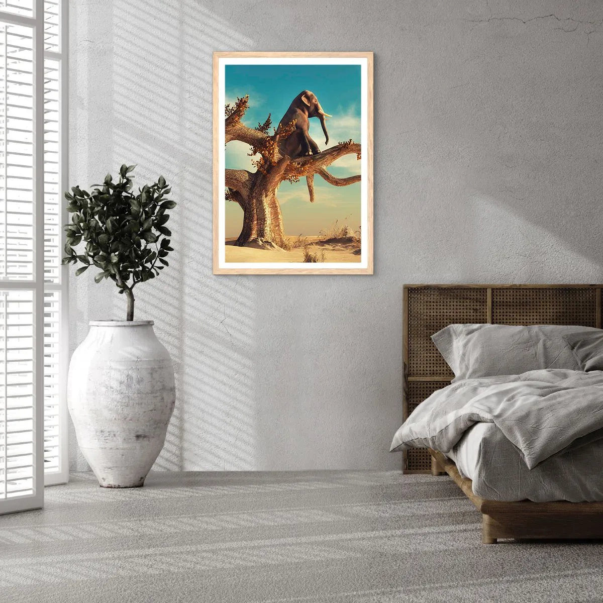 Poster in einem Rahmen aus heller Eiche - Ein neuer Standpunkt - 70x100 cm