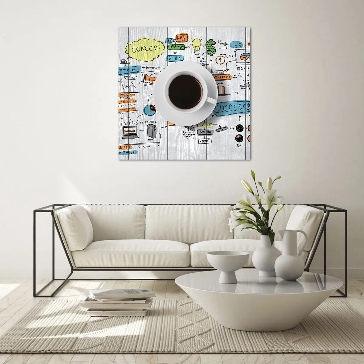 Glasbild - Bild auf glas - Zeit für eine Pause - 70x70 cm