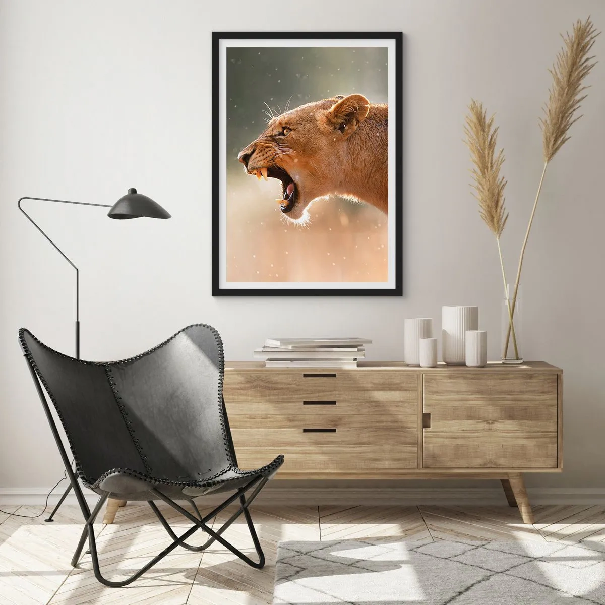 Poster in einem schwarzem Rahmen - Versuch, nicht zuzuhören - 70x100 cm