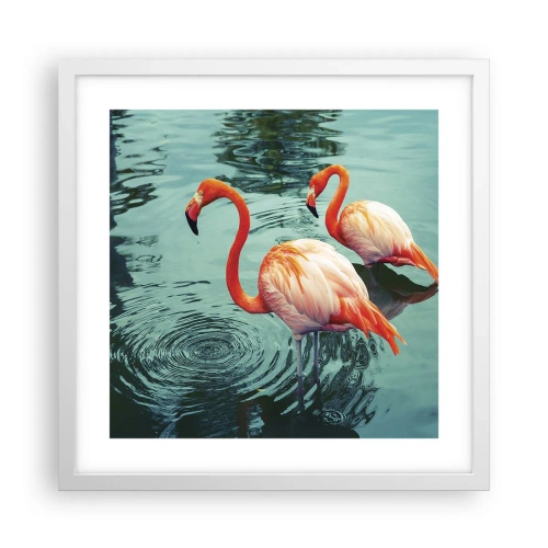 Poster in einem weißen Rahmen - Wir sind jetzt in Mode - 40x40 cm