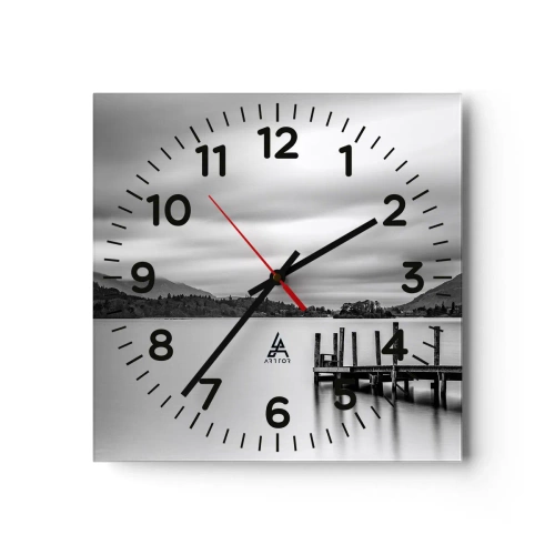 Wanduhr - Glasuhr - Milde und Kraft - 30x30 cm