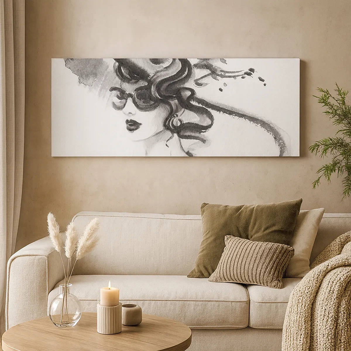 Bild auf Leinwand - Leinwandbild - Eine Dame mit Charakter - 30x30 cm