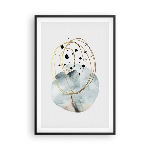 Poster in einem schwarzem Rahmen - Vom Weltraum umarmt - 61x91 cm