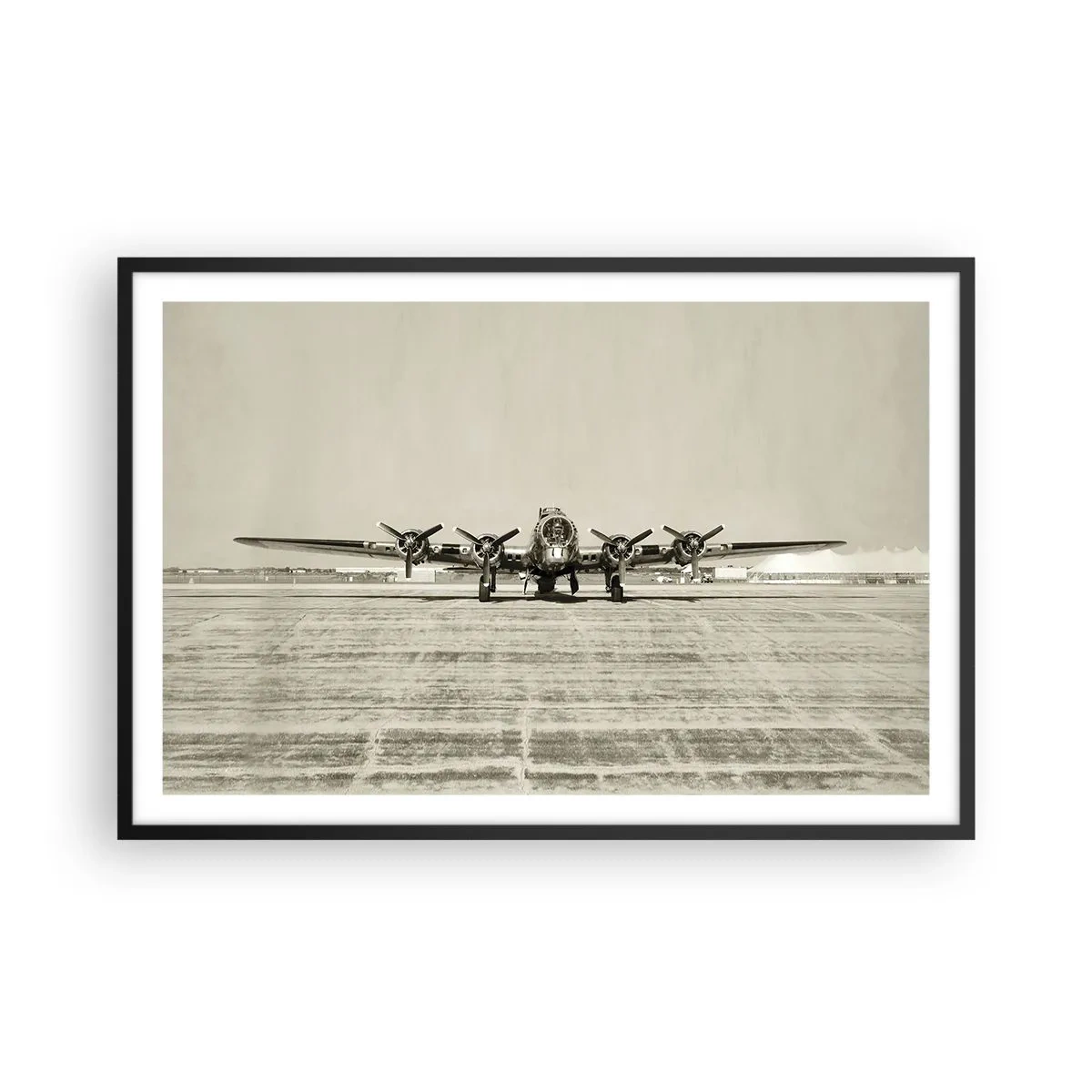 Poster in einem schwarzem Rahmen - Wie immer bereit - 91x61 cm