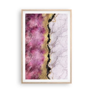 Poster in einem Rahmen aus heller Eiche - An der Grenze - 61x91 cm