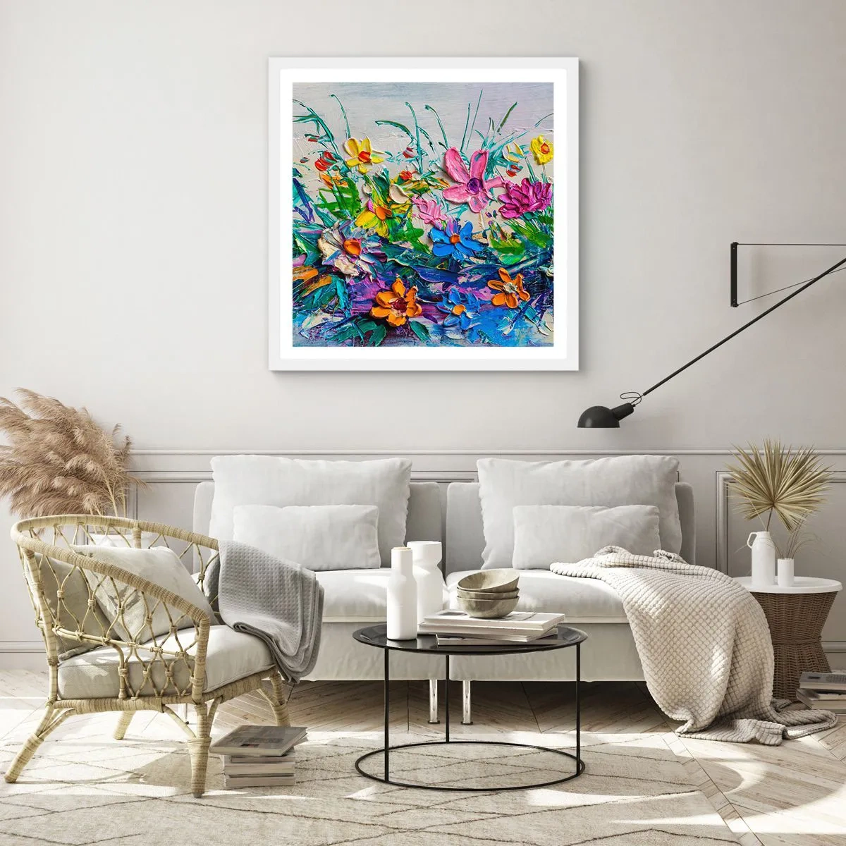 Poster in einem weißen Rahmen - Überhaupt kein Stillleben - 50x50 cm
