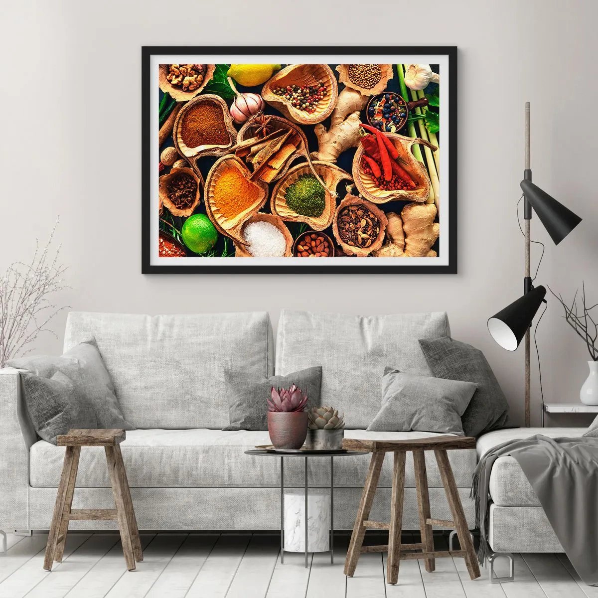 Poster in einem schwarzem Rahmen - Nimm was du willst - 91x61 cm