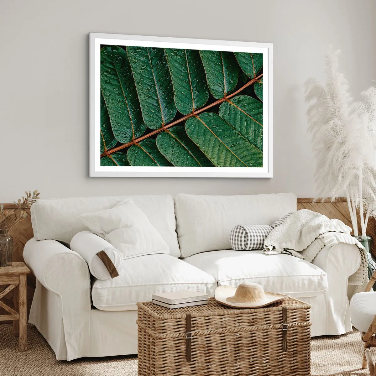 Poster in einem weißen Rahmen - Im grünen Rhythmus - 70x50 cm