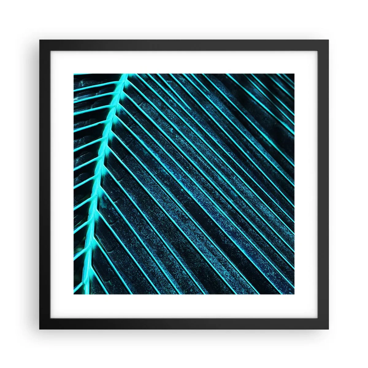 Poster in einem schwarzem Rahmen - Grüne Textur - 40x40 cm