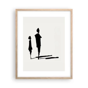 Poster in einem Rahmen aus heller Eiche - Mit Sicherheit zusammen? - 40x50 cm