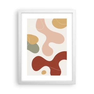 Poster in einem weißen Rahmen - Kringel oder Schnörkel? - 30x40 cm