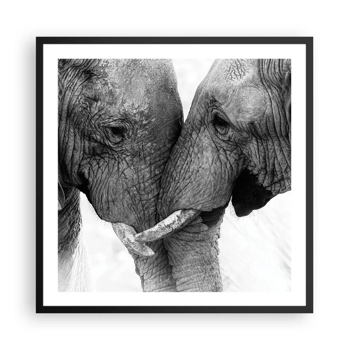 Poster in einem schwarzem Rahmen - Herzliches Geständnis - 60x60 cm