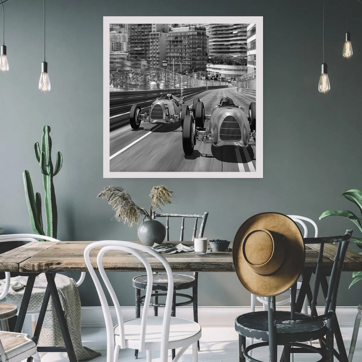 Poster - Vor langer Zeit in Monte Carlo - 30x30 cm