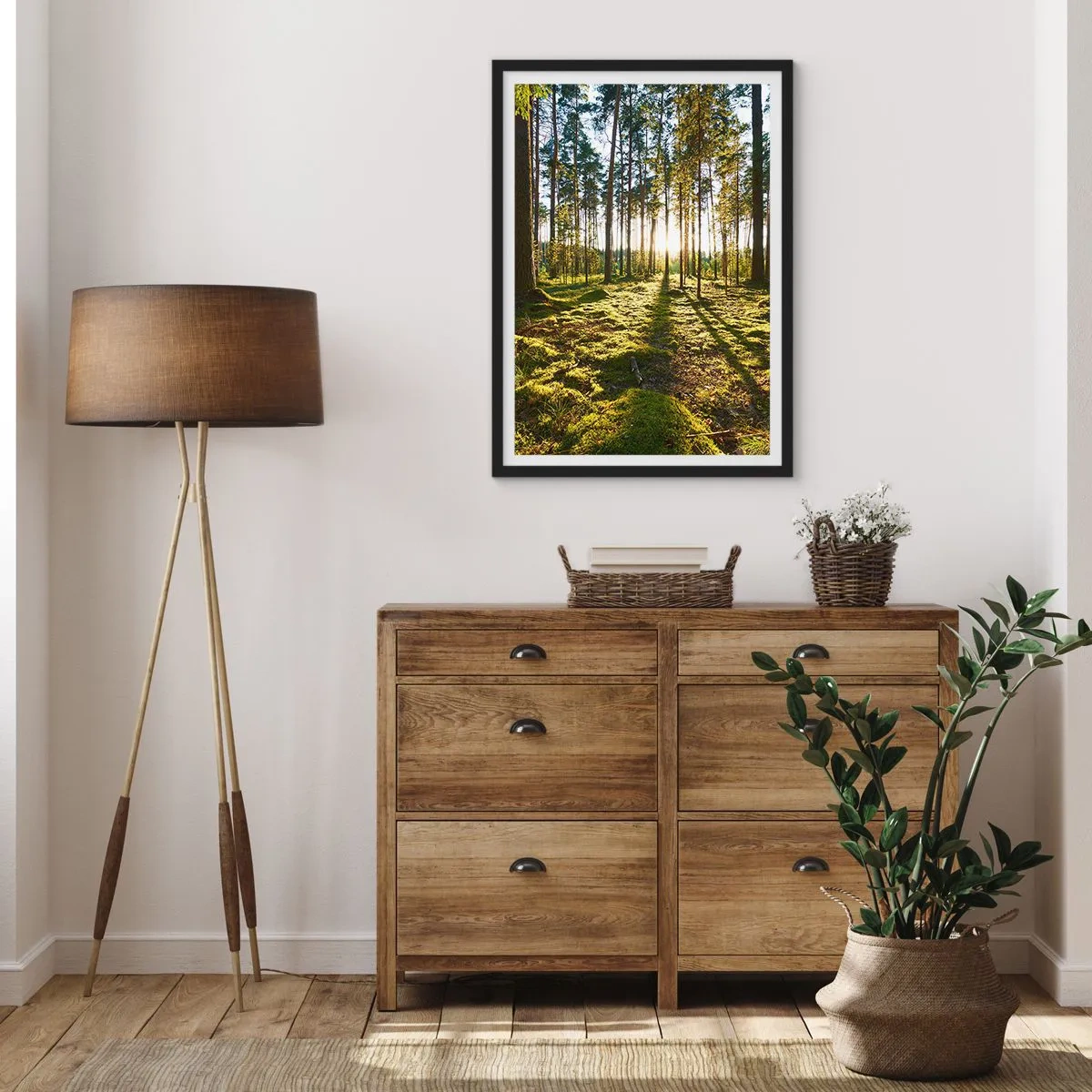 Poster in einem schwarzem Rahmen - … Hinter den sieben Wäldern - 61x91 cm