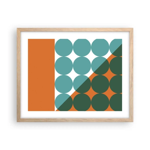 Poster in einem Rahmen aus heller Eiche - Nach oben und schräg - 50x40 cm