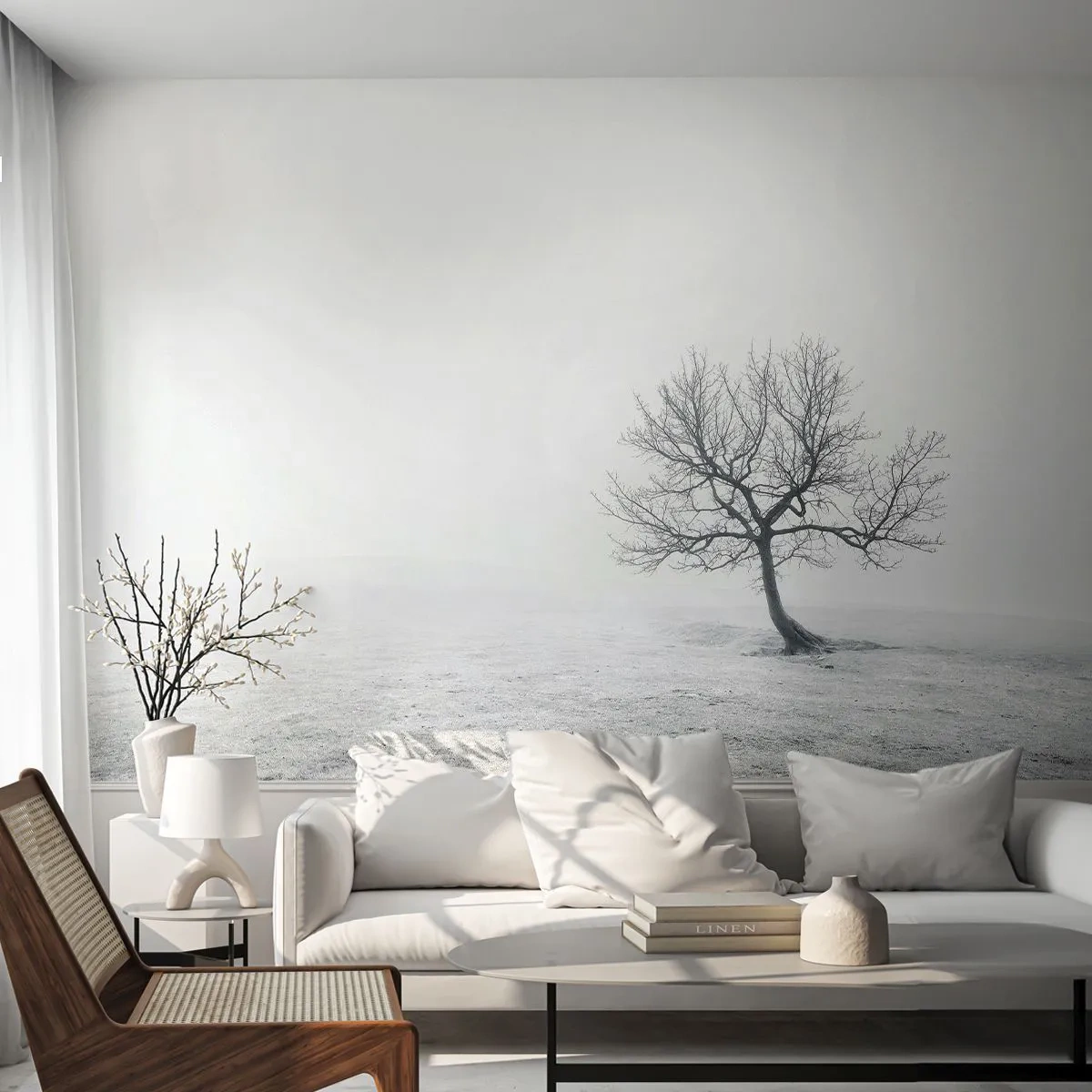 Fototapete Premium Canvas - Gegen das Nichts - Landschaft, Baum, Natur - 350x256 cm
