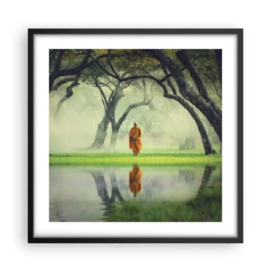 Poster in einem schwarzem Rahmen - Auf dem Weg zur Erleuchtung - 50x50 cm