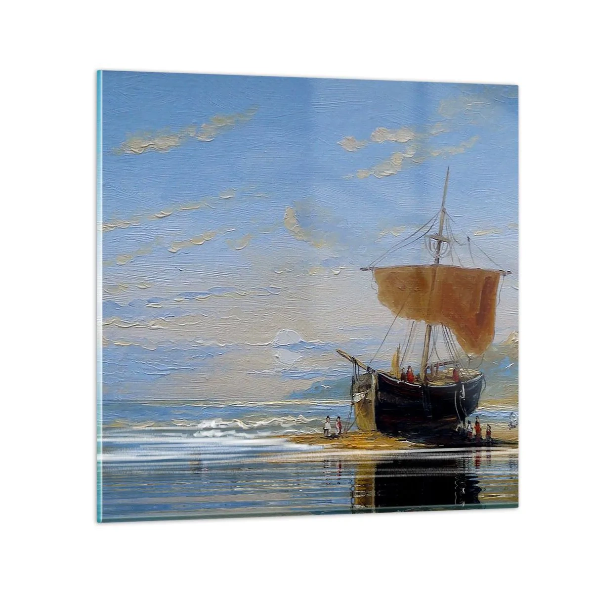 Glasbild - Bild auf glas - Wasser, Land, Luft - 70x70 cm