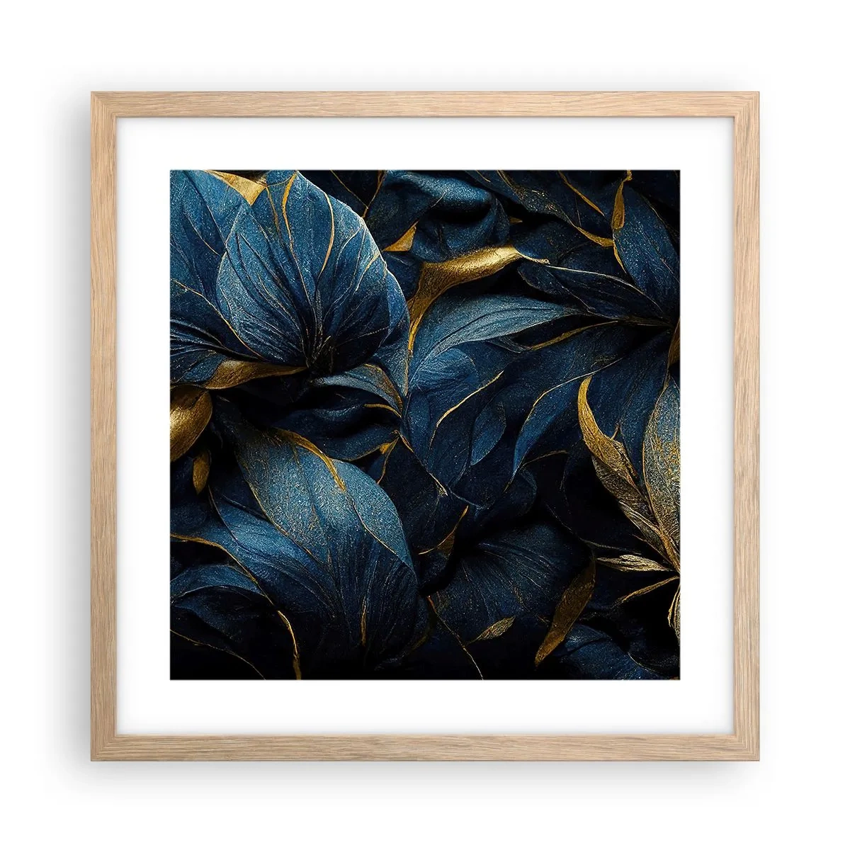 Poster in einem Rahmen aus heller Eiche - Mit Gold gefüttert - 40x40 cm