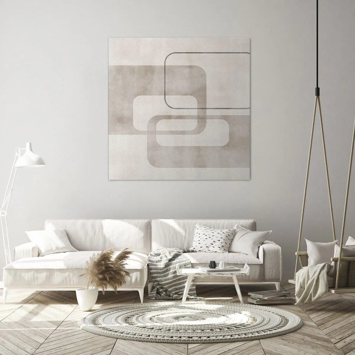 Bild auf Leinwand - Leinwandbild - Geometrische Fuge - 50x50 cm