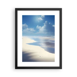 Poster in einem schwarzem Rahmen - Paradiesischer Urlaub - 30x40 cm