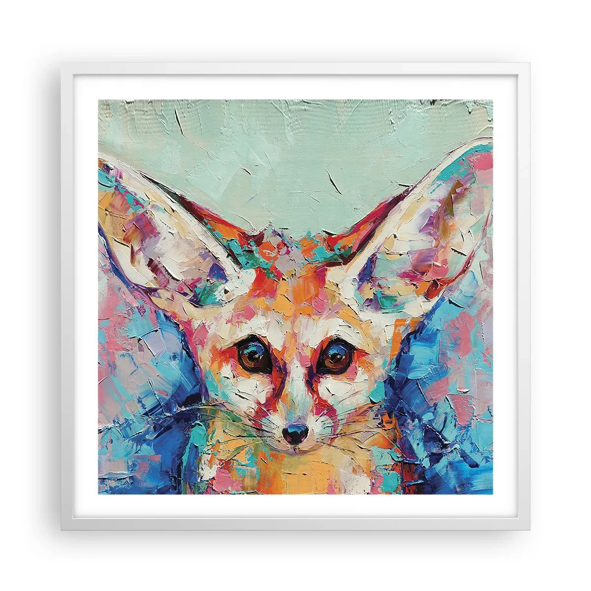 Poster in einem weißen Rahmen - Bist du bereit für mich? - 60x60 cm