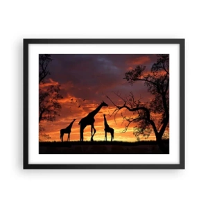 Poster in einem schwarzem Rahmen - Ein kleines Abendessen mit deinen Liebsten - 50x40 cm