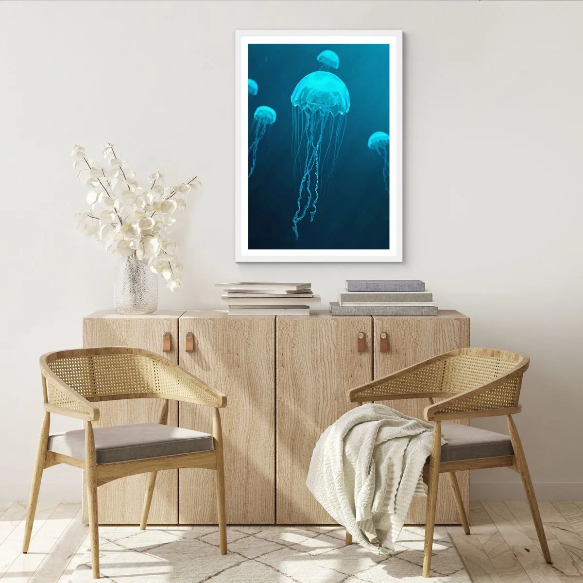Poster in einem weißen Rahmen - Ozeantanz - 40x50 cm