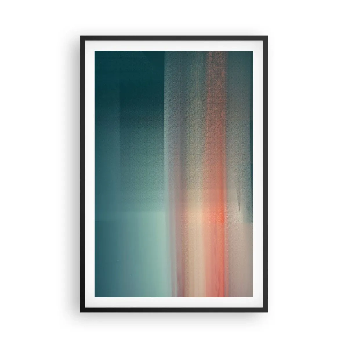 Poster in einem schwarzem Rahmen - Abstraktion: Lichtwellen - 61x91 cm