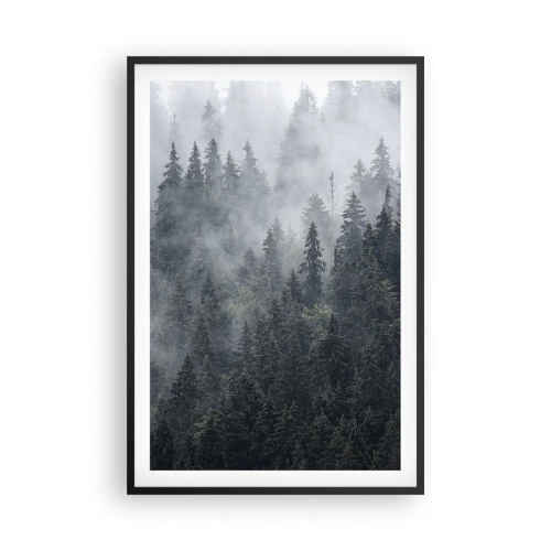 Poster in einem schwarzem Rahmen - Walddämmerung - 61x91 cm