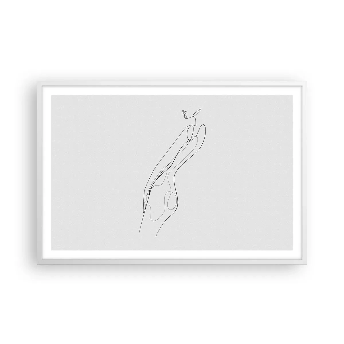 Poster in einem weißen Rahmen - Bloß ein Versprechen - 91x61 cm