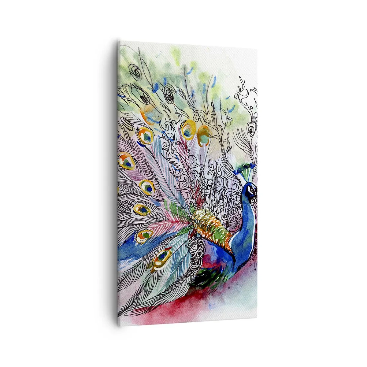 Bild auf Leinwand - Leinwandbild - Mit Stolz gegen Grau - 55x100 cm