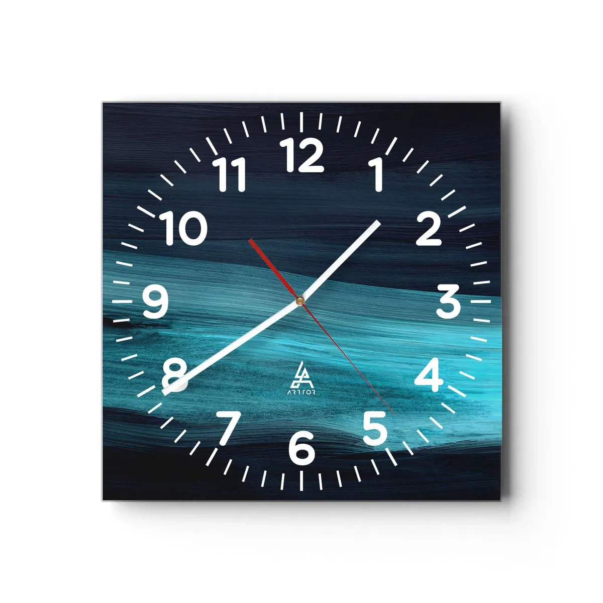 Wanduhr - Glasuhr - Gehen Sie mit dem Strom - 30x30 cm