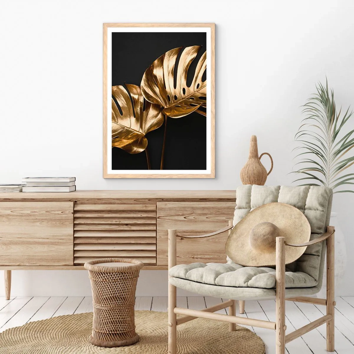 Poster in einem Rahmen aus heller Eiche - Die Schätze der Natur - 50x70 cm