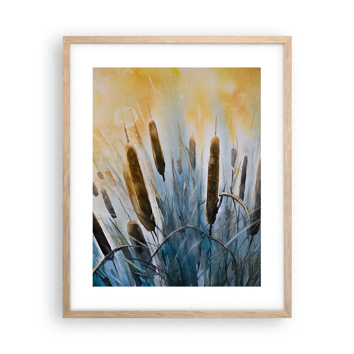 Poster in einem Rahmen aus heller Eiche - Die Kälte des Wassers, die Hitze der Sonne - 40x50 cm