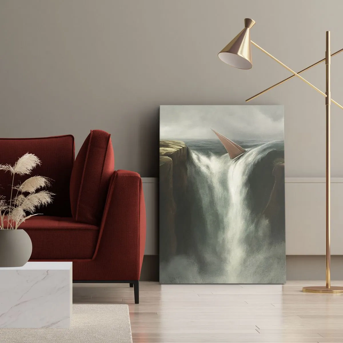 Bild auf Leinwand - Leinwandbild - Warnung des Lebens - 45x80 cm