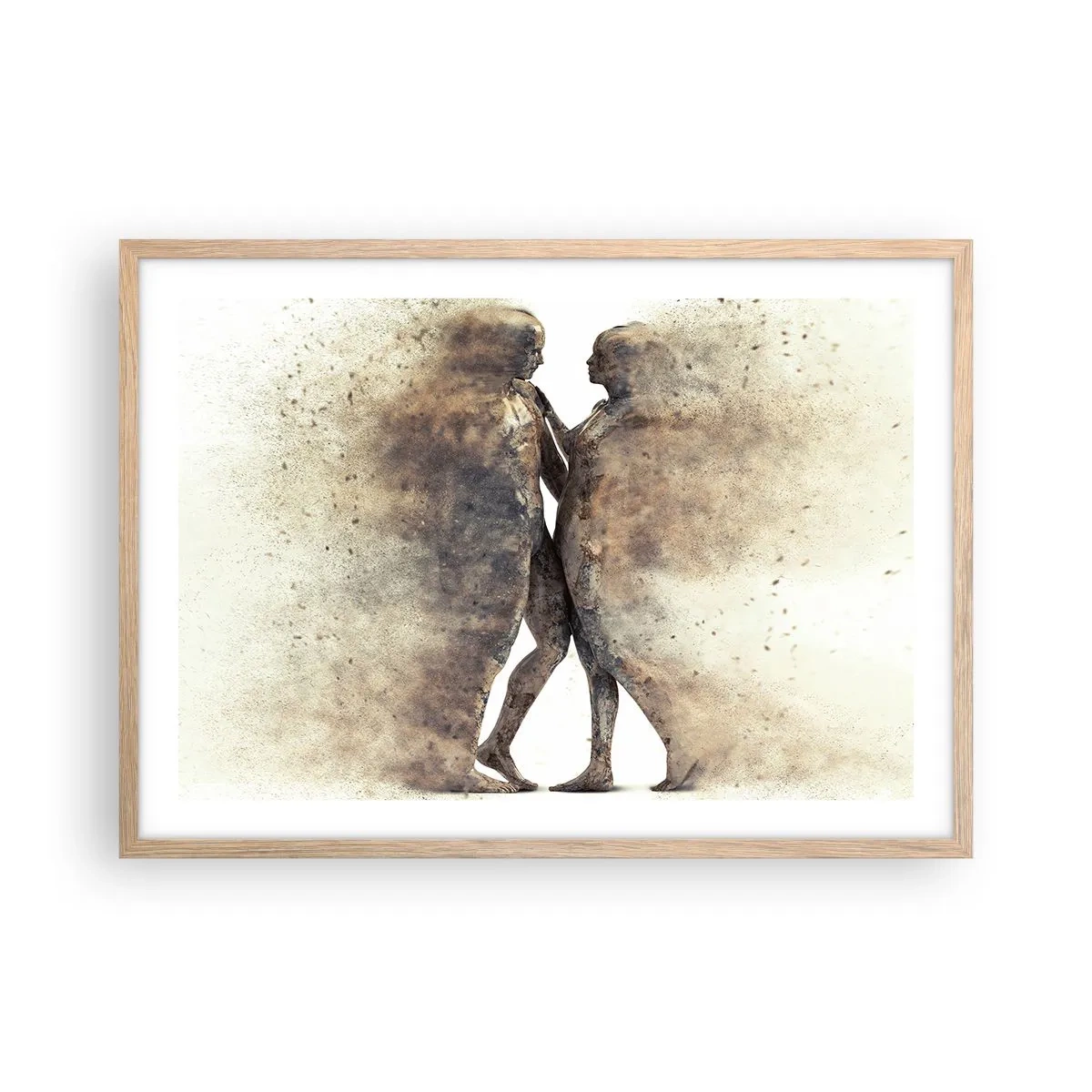 Poster in einem Rahmen aus heller Eiche - Sie erhoben sich aus dem Staub, um zu lieben - 70x50 cm