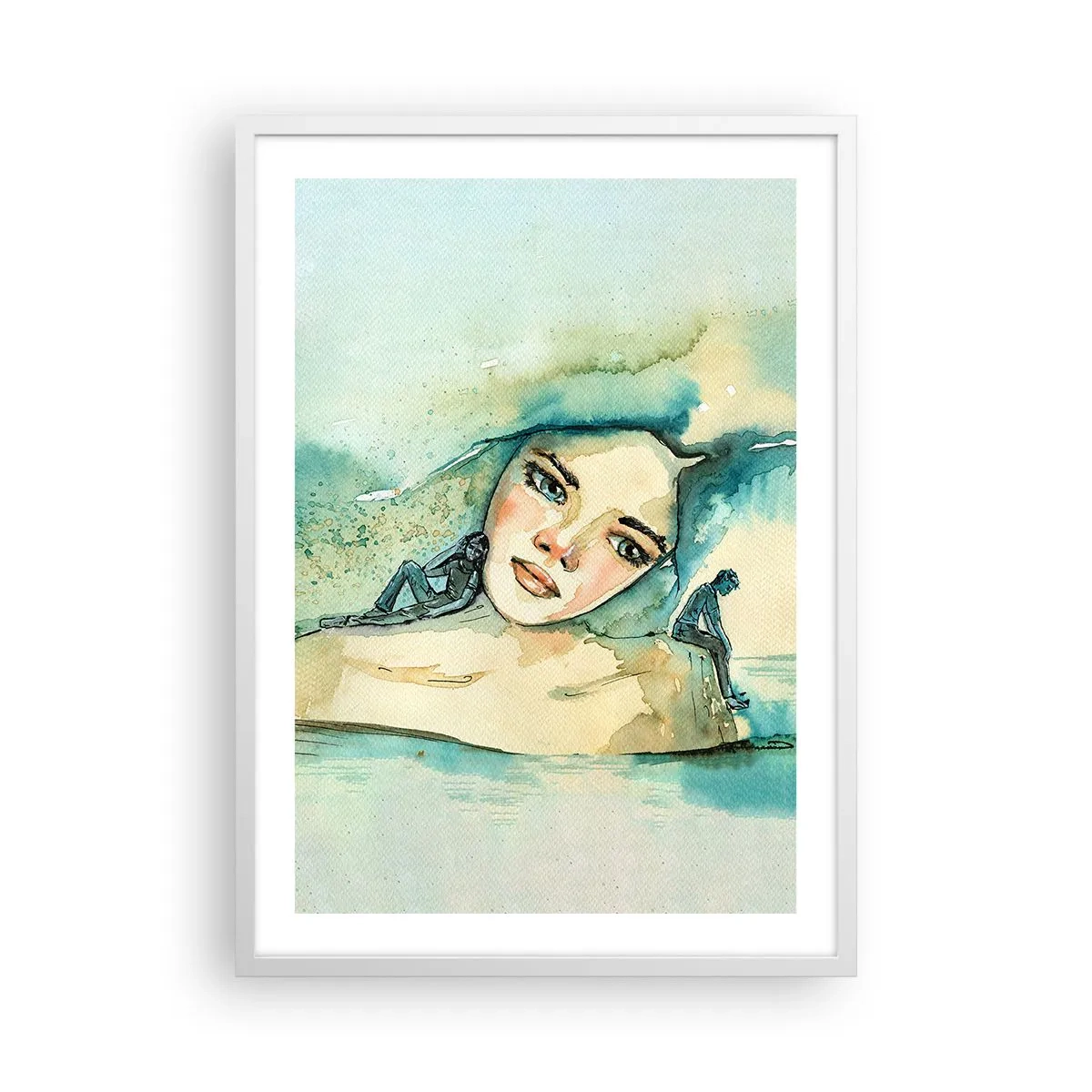 Poster in einem weißen Rahmen - Bin ich blau? - 50x70 cm