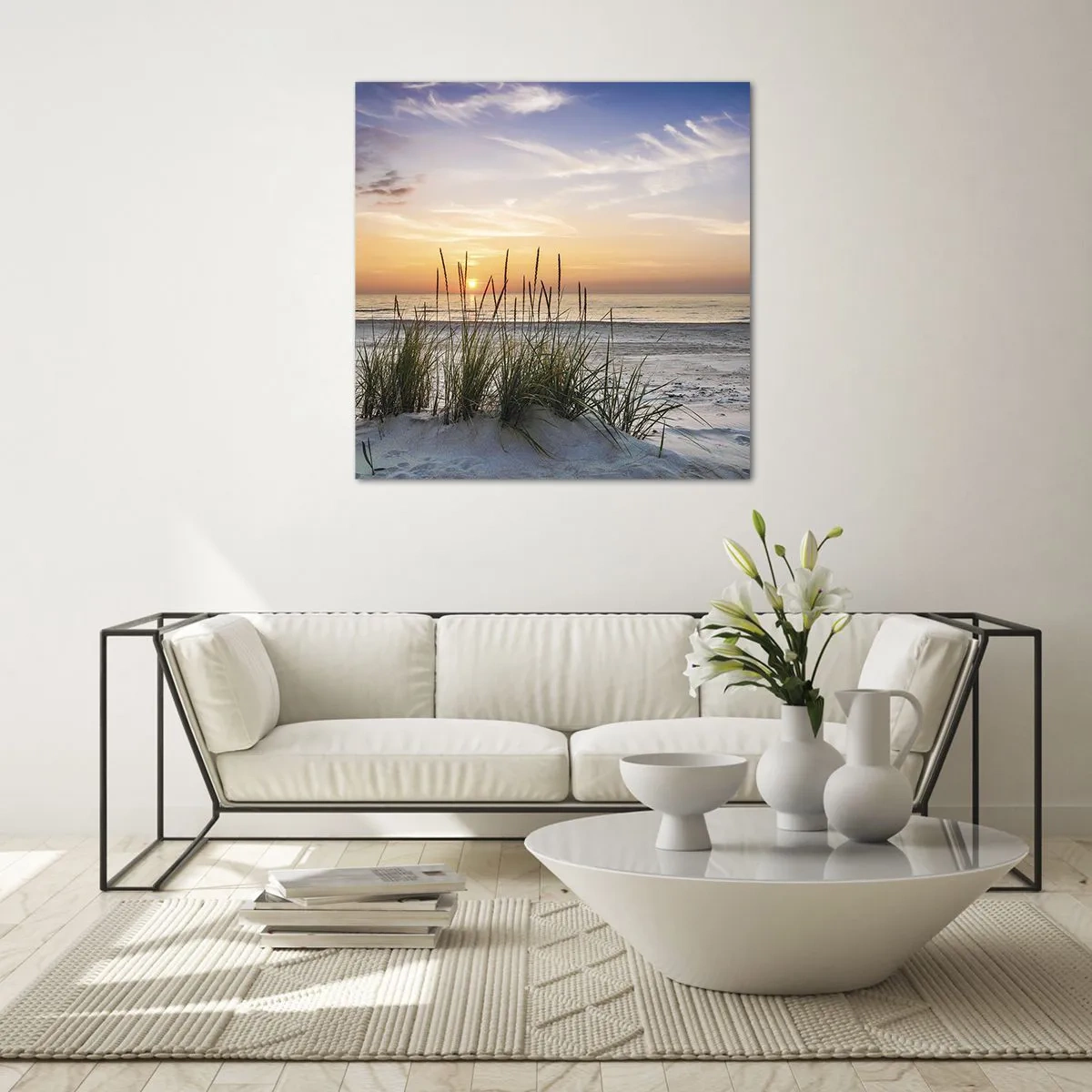 Glasbild - Bild auf glas - Schau, denk, fühl - 60x60 cm