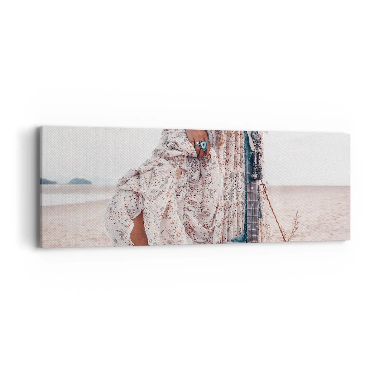 Bild auf Leinwand - Leinwandbild - Kinderblumen auf dem Weg - 90x30 cm