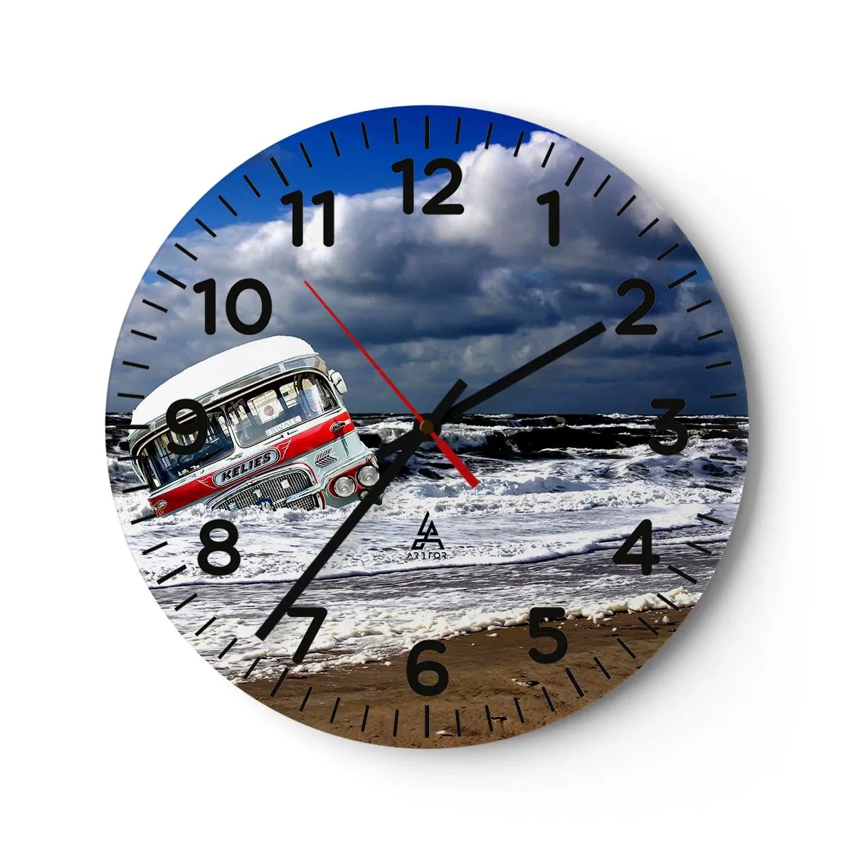 Wanduhr - Glasuhr - Und was stehst du so erstaunt? - 40x40 cm