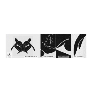 Fototapeten Muster Selbstklebend Deluxe Sticker - Gemeinsame Seele - Menschen, Minimalistisch, Zwillinge - 100x30 cm